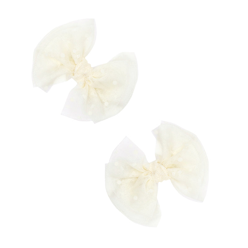 2PK TULLE BABY FAB CLIP: ivory