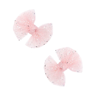 2 Pack Soft Tulle Baby Fab Clips: princess pink-Baby Bling Bows