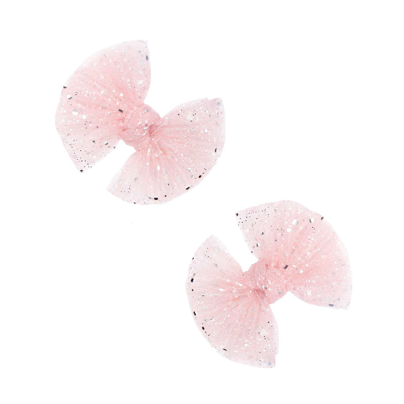 2 Pack Soft Tulle Baby Fab Clips: princess pink-Baby Bling Bows
