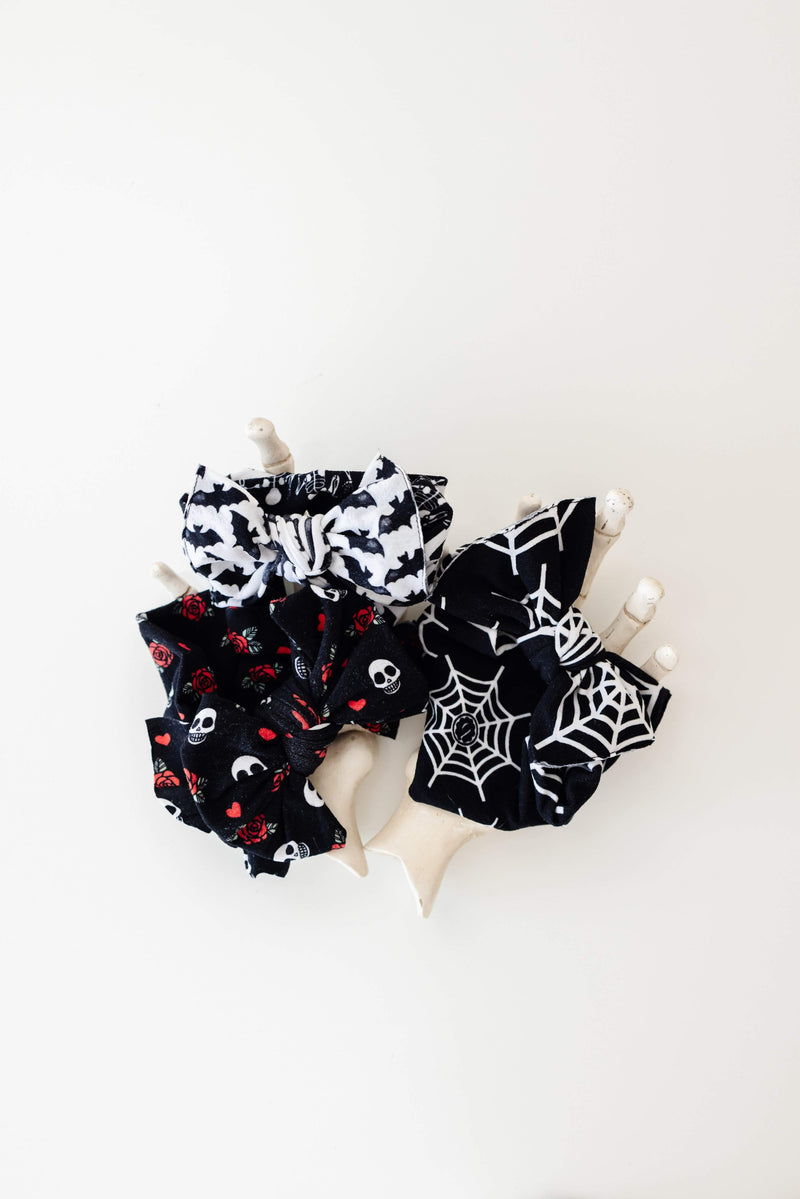 Soft Nylon Headband Printed Fab Style One Size: skull n rose-Baby Bling Bows