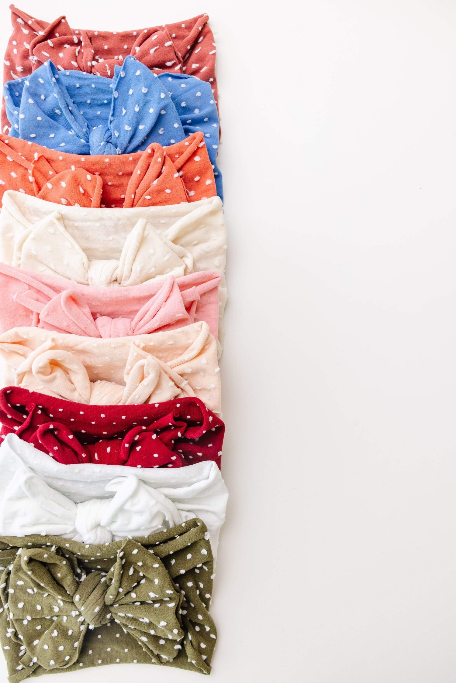 Soft Nylon/Spandex Dot Pattern Headband SHAB-BOW-LOUS One Size: beach dot-Baby Bling Bows