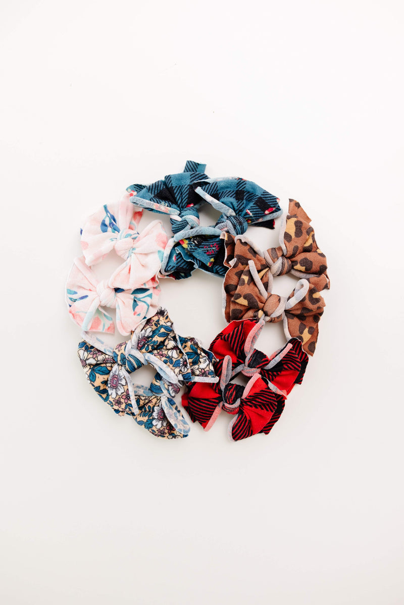 2 Pack Printed Soft Nylon Baby Fab Clips: marigold-Baby Bling Bows