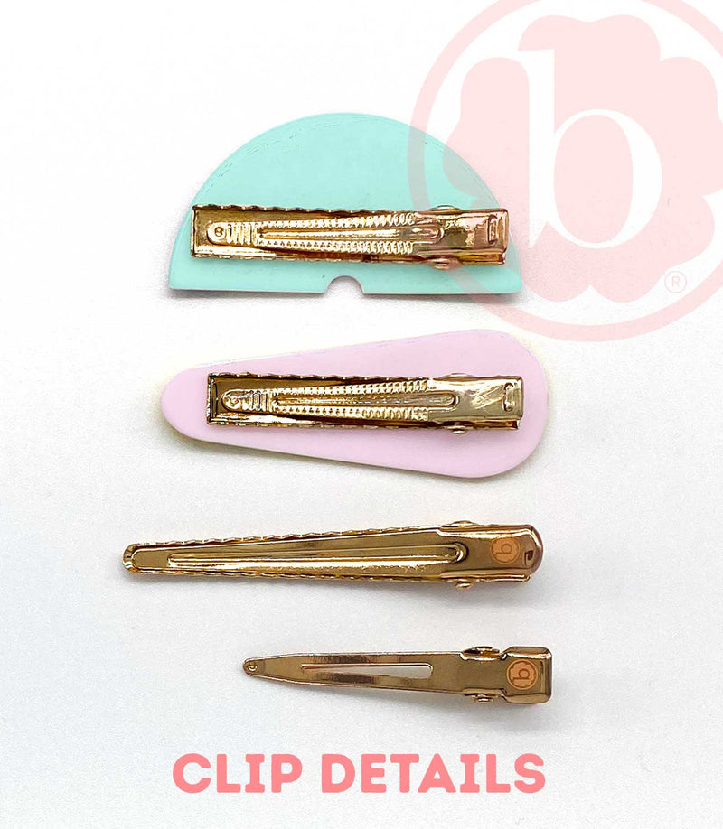 2PK TULLE BABY FAB CLIPS: rose quartz
