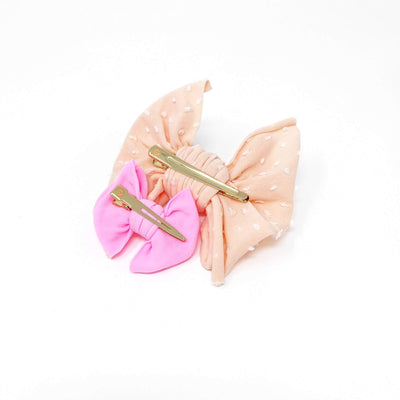 Soft Nylon/Spandex Dot Pattern Headband SHAB-BOW-LOUS CLIP One Size: artichoke dot-Baby Bling Bows