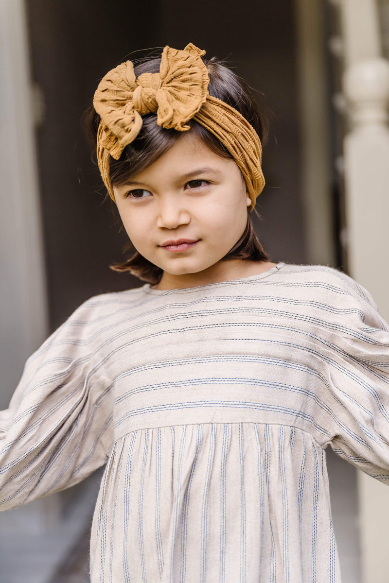 Soft Waffle Knit Nylon FAB-BOW-LOUS Headband One Size: charcoal-Baby Bling Bows