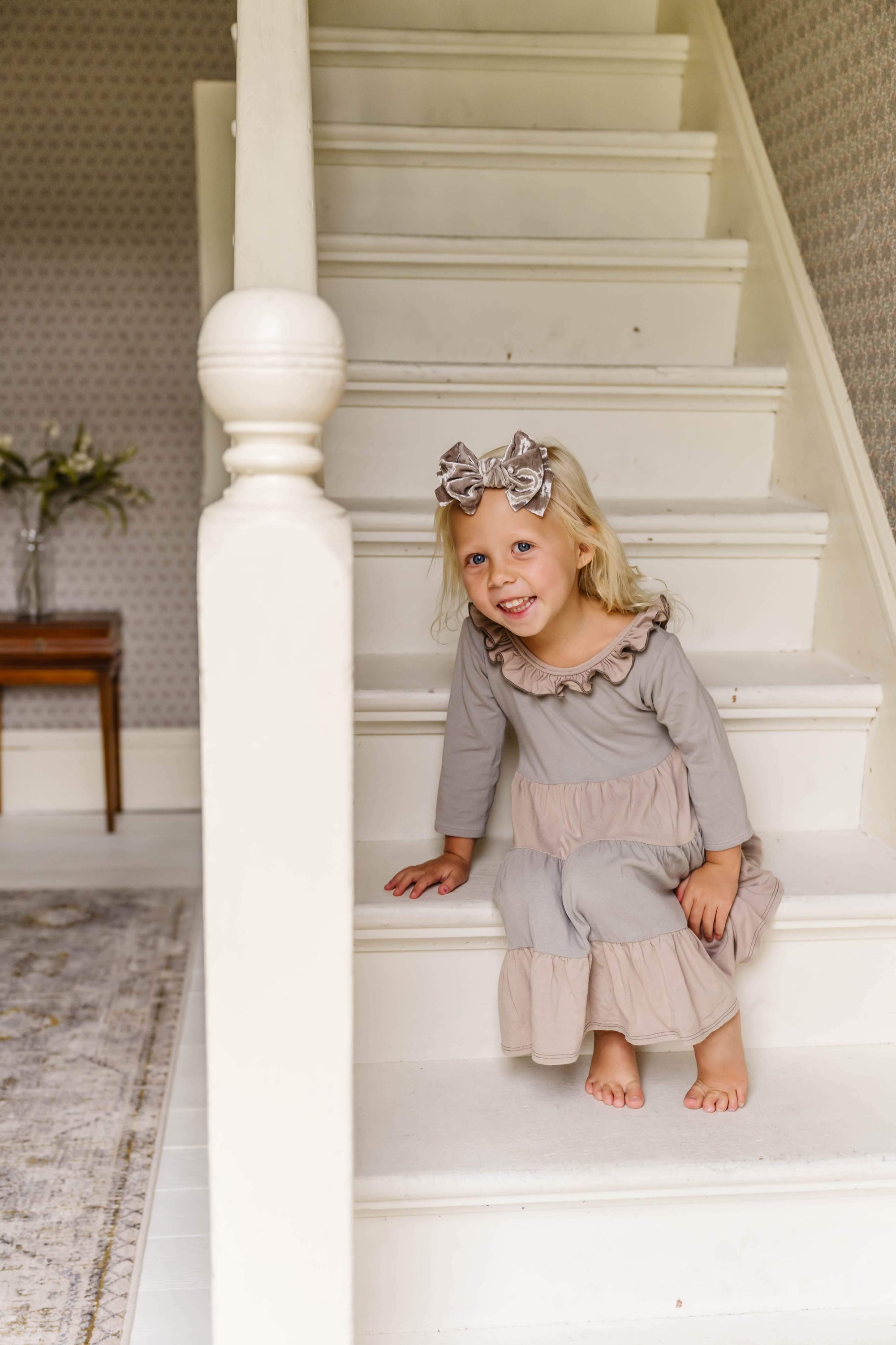 Soft Nylon Skinny Headband Velvet FAB-BOW-LOUS One Size: blush/crushed mushroom-Baby Bling Bows