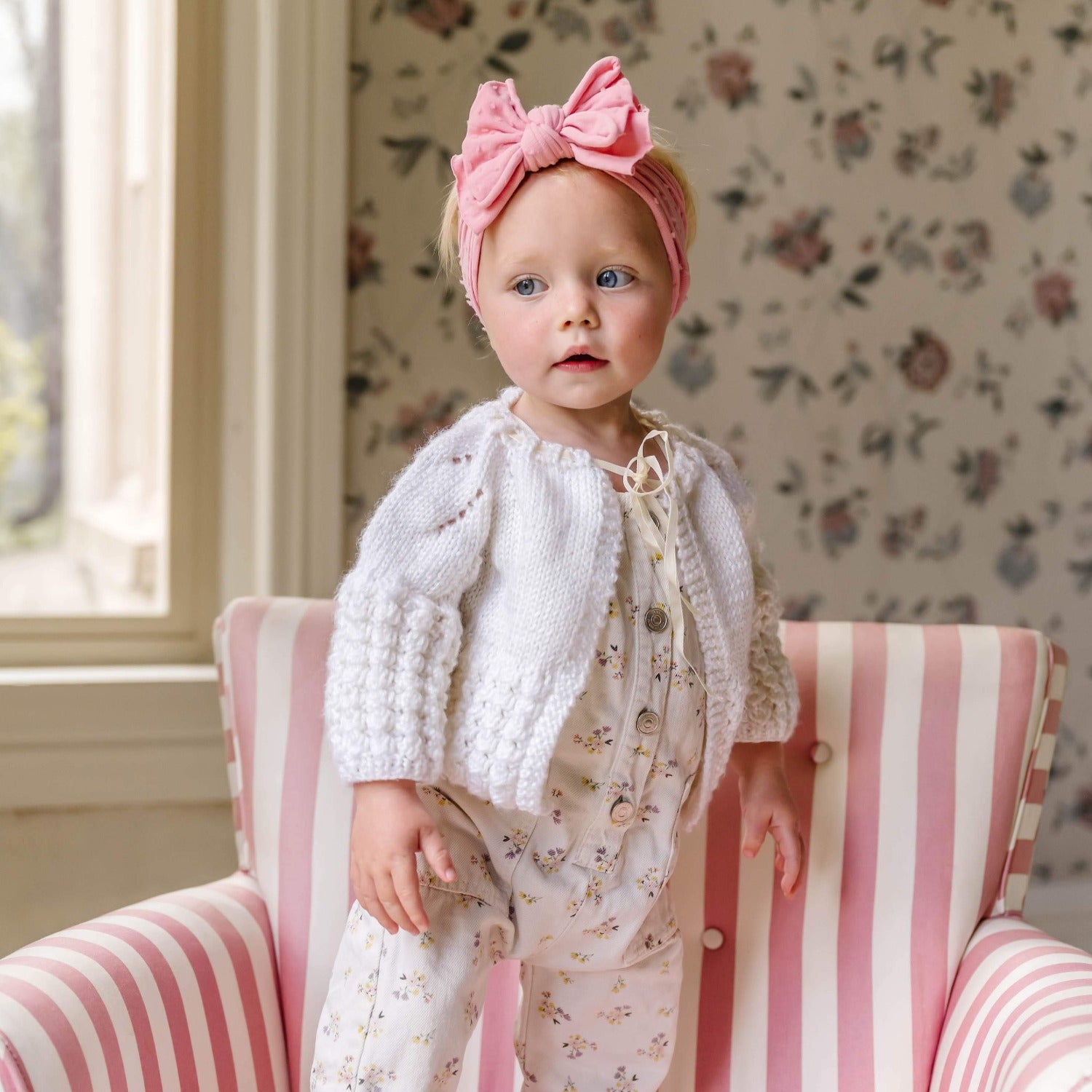 Soft Nylon/Spandex Dot Pattern Headband SHAB-BOW-LOUS One Size: beach dot-Baby Bling Bows