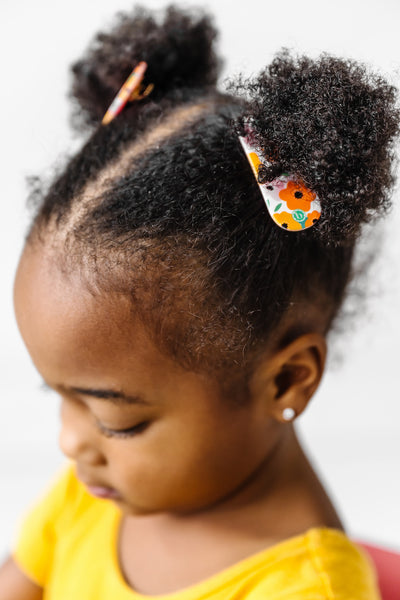 2PK ALMOND CLIPS: orange poppy