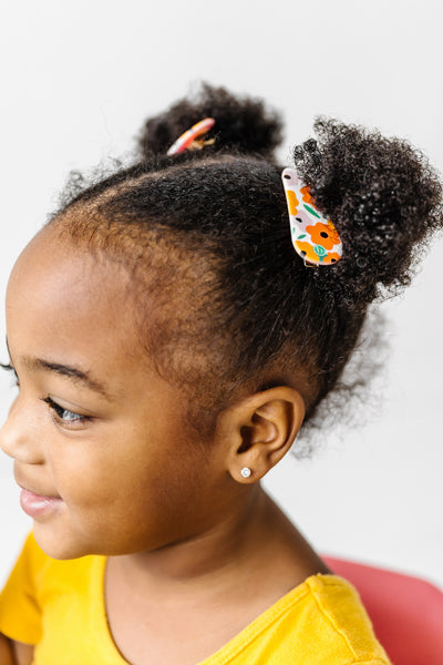 2PK ALMOND CLIPS: orange poppy