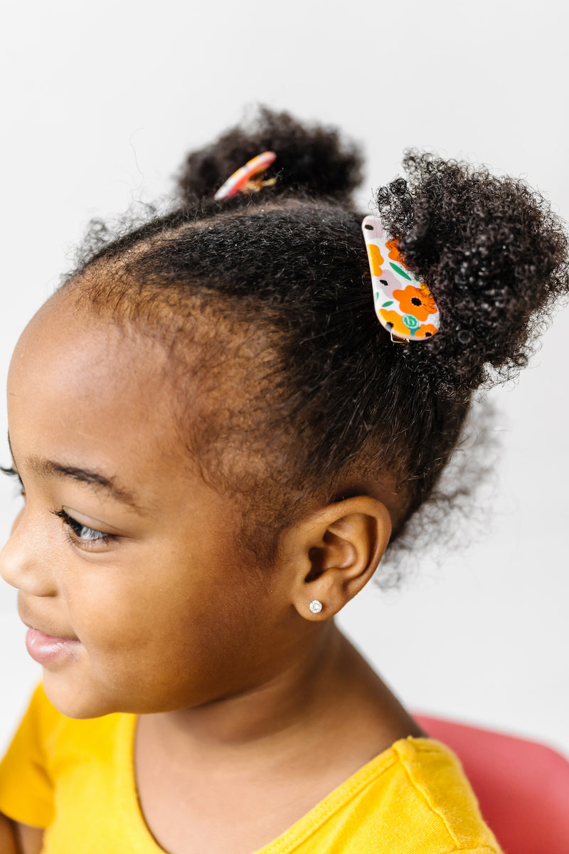 2PK ALMOND CLIPS: orange poppy