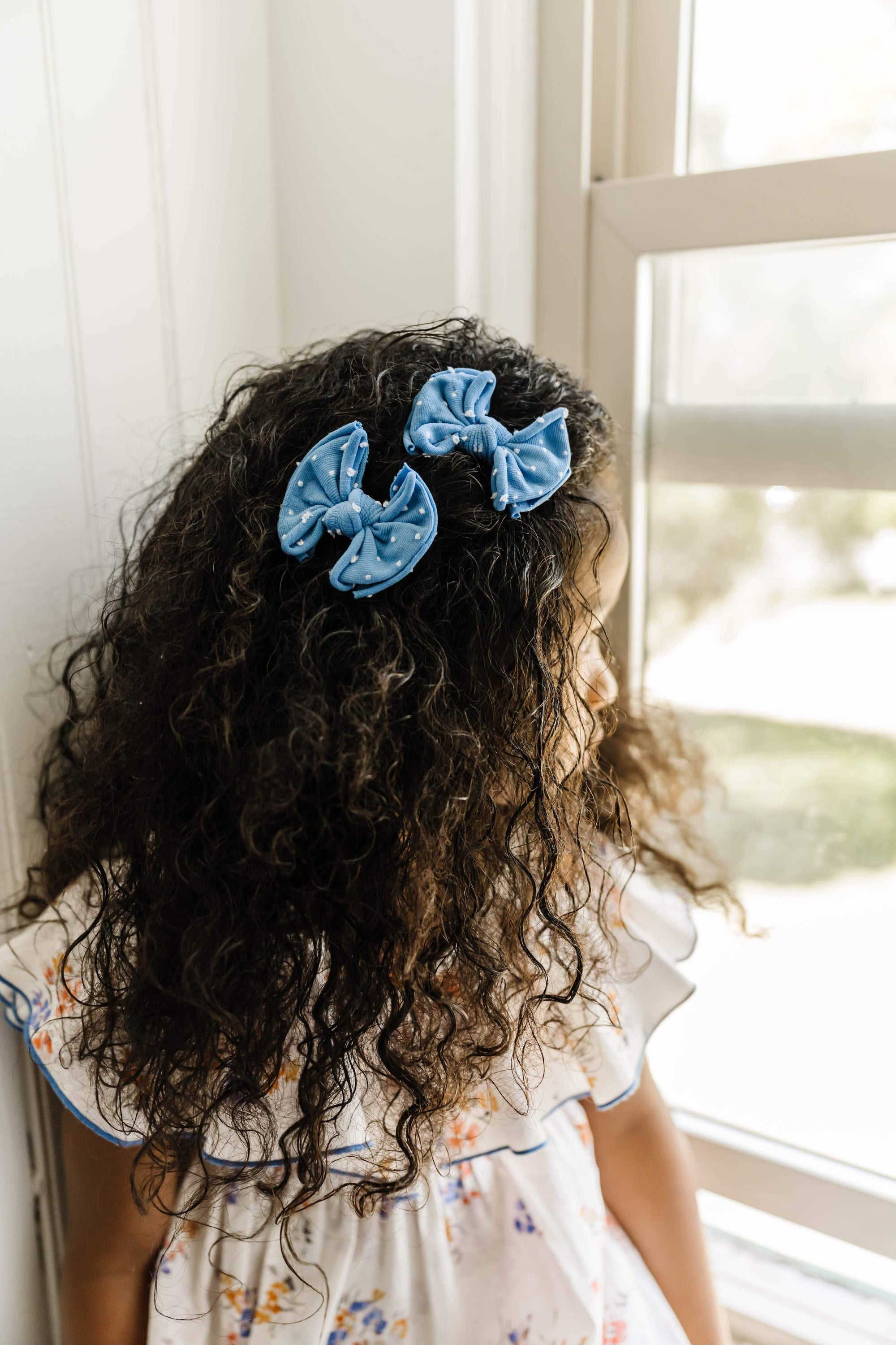 2 Pack Spandex/Nylon Baby Fab Clips One Size: petal-Baby Bling Bows