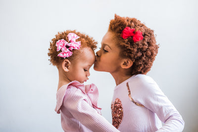 2PK TULLE BABY FAB CLIPS: rose quartz