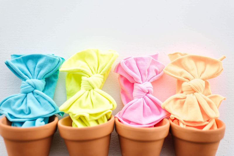 Soft Nylon/Spandex Headband Fab-BOW-Lous Style One Size: neon blue-Baby Bling Bows