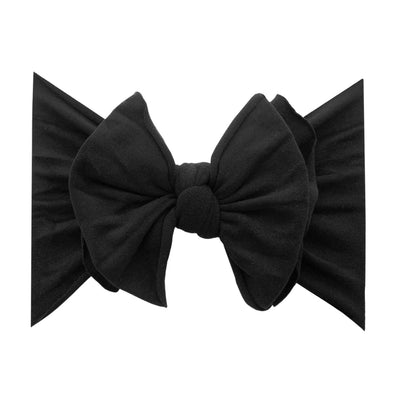 Soft Nylon/Spandex Headband Fab-BOW-Lous Style One Size: black-Baby Bling Bows