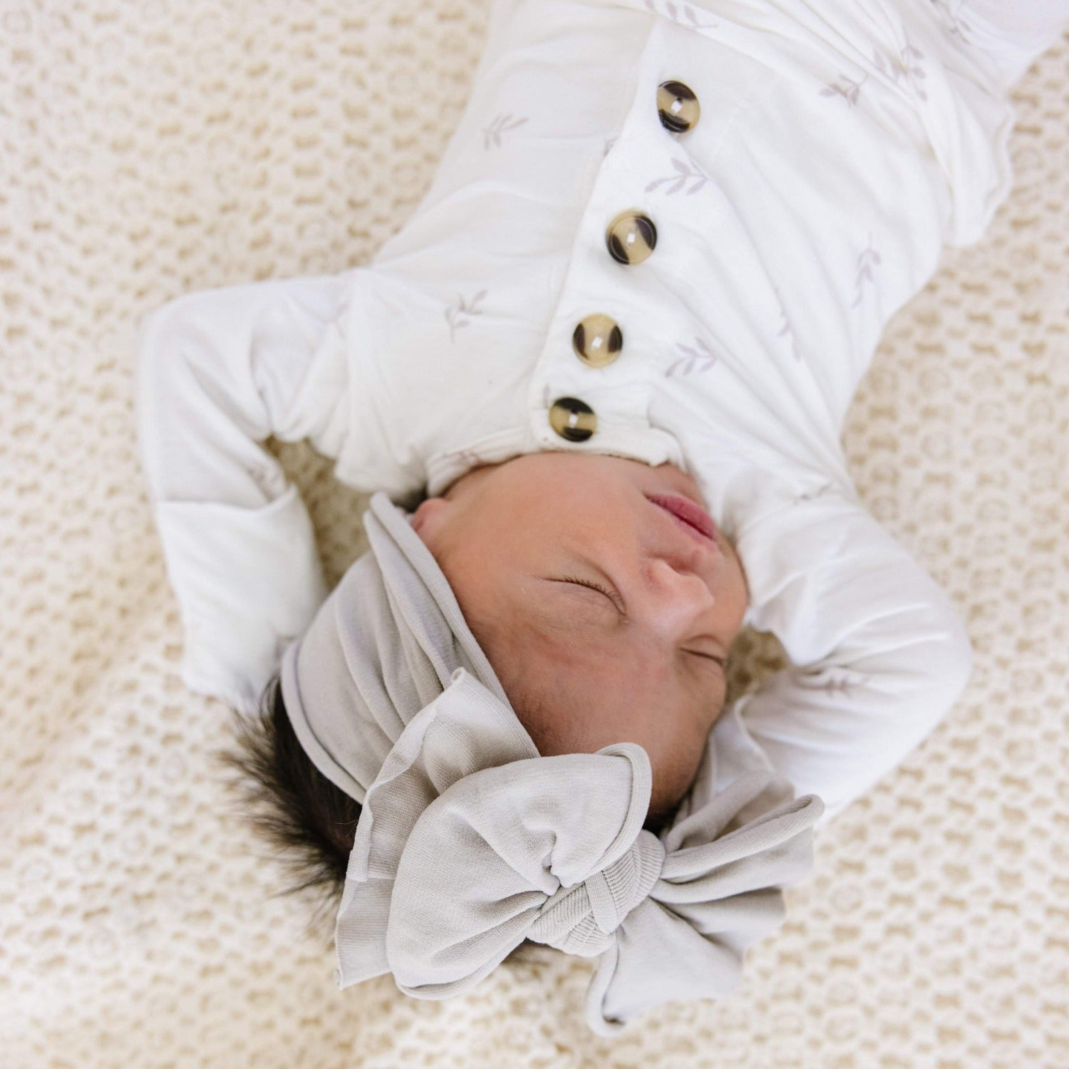 Soft Nylon/Spandex Headband Fab-BOW-Lous Style One Size: mushroom-Baby Bling Bows
