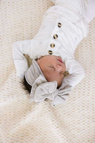 2 Pack Spandex/Nylon Fab Box Set One Size: blush+mushroom-Baby Bling Bows
