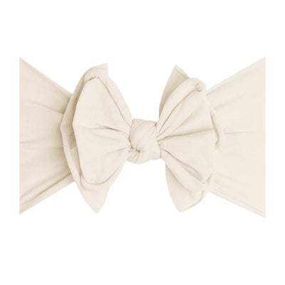 Soft Nylon/Spandex Headband Fab-BOW-Lous Style One Size: oatmeal-Baby Bling Bows