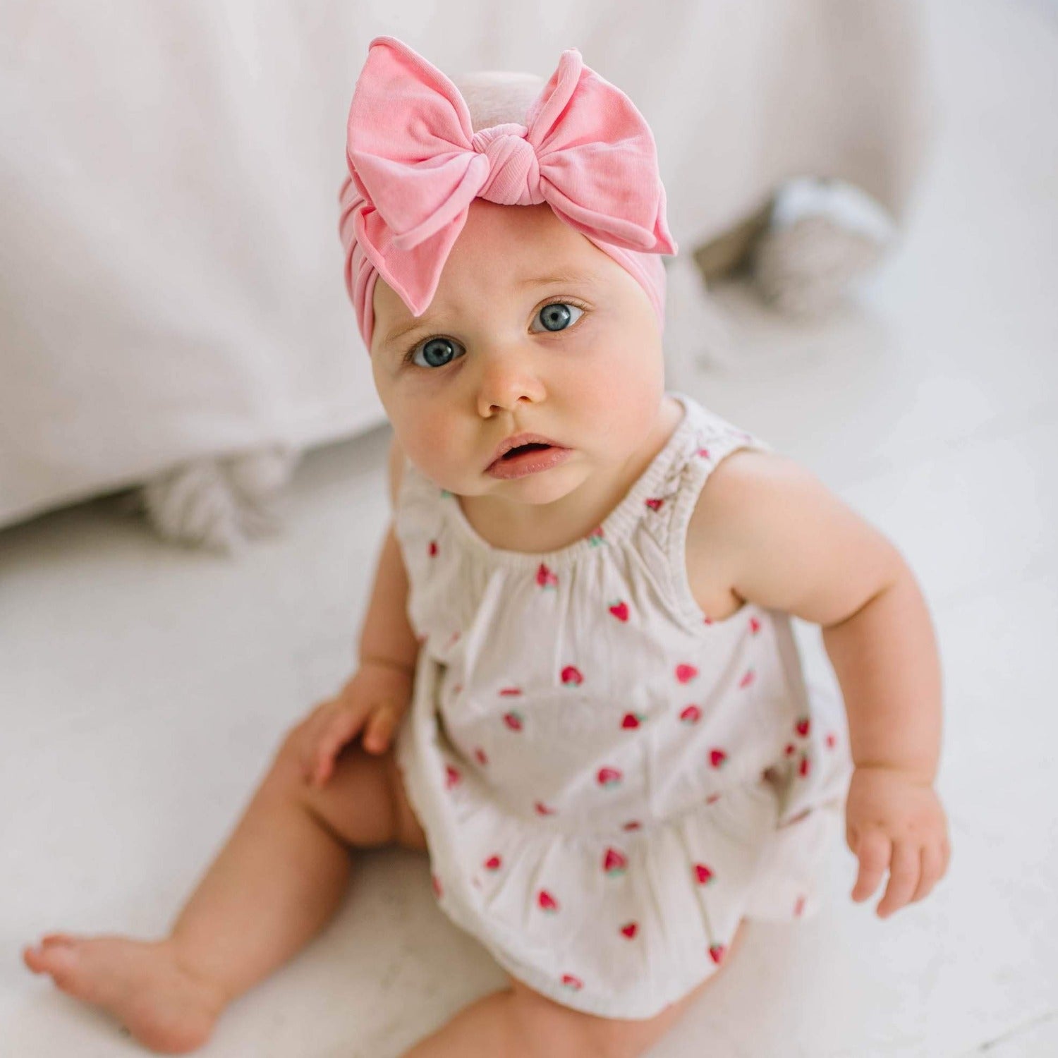 Soft Nylon/Spandex Headband FAB-BOW-LOUS One Size: zinnia-Baby Bling Bows