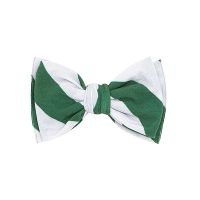 Soft Printed Nylon Bow Classic Clip One Size: green/silver-Baby Bling Bows