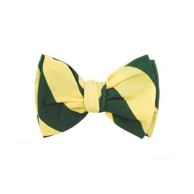 Soft Printed Nylon Bow Classic Clip One Size: green/yellow-Baby Bling Bows