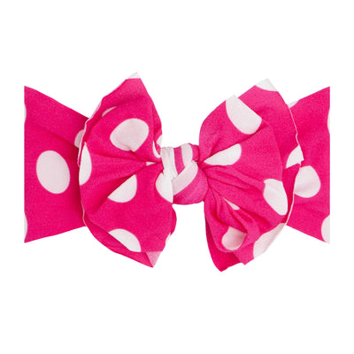PRINTED FAB: hot pink polka dot-Baby Bling Bows