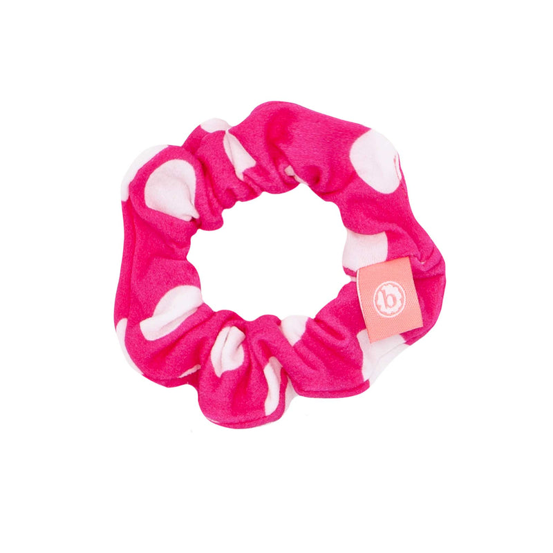 SINGLE SCRUNCHIE: hot pink polka dot-Baby Bling Bows