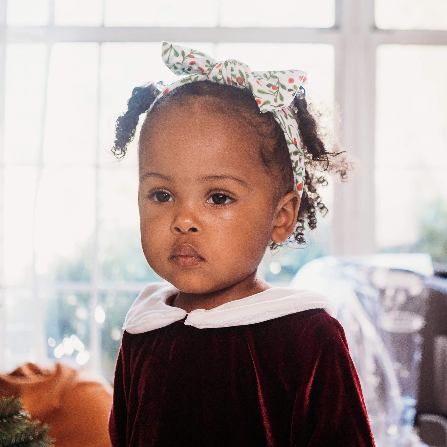 Soft Printed Nylon Headband One Size: holiday-Baby Bling Bows