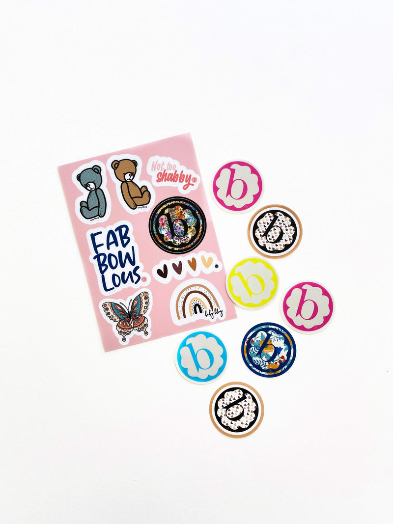 STICKER: logo neon blue-Baby Bling Bows