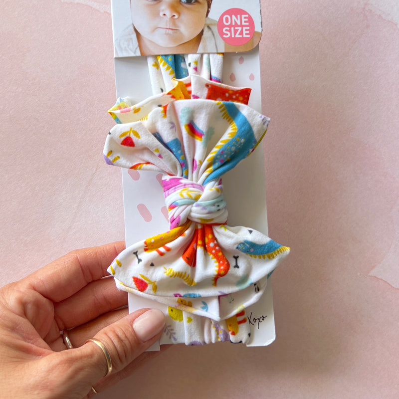 PRINTED FAB: bright dino