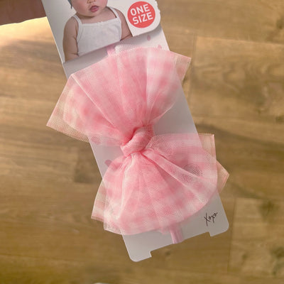 TULLE FAB SKINNY: pink gingham / pink