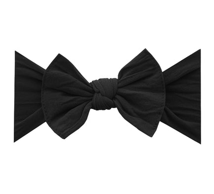 Soft Nylon Headband Knot Style One Size: black-Baby Bling Bows