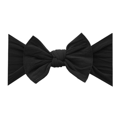 Soft Nylon Headband Knot Style One Size: black-Baby Bling Bows