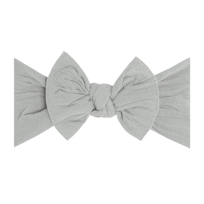 Soft Nylon Headband Classic Knot One Size: grey-Baby Bling Bows