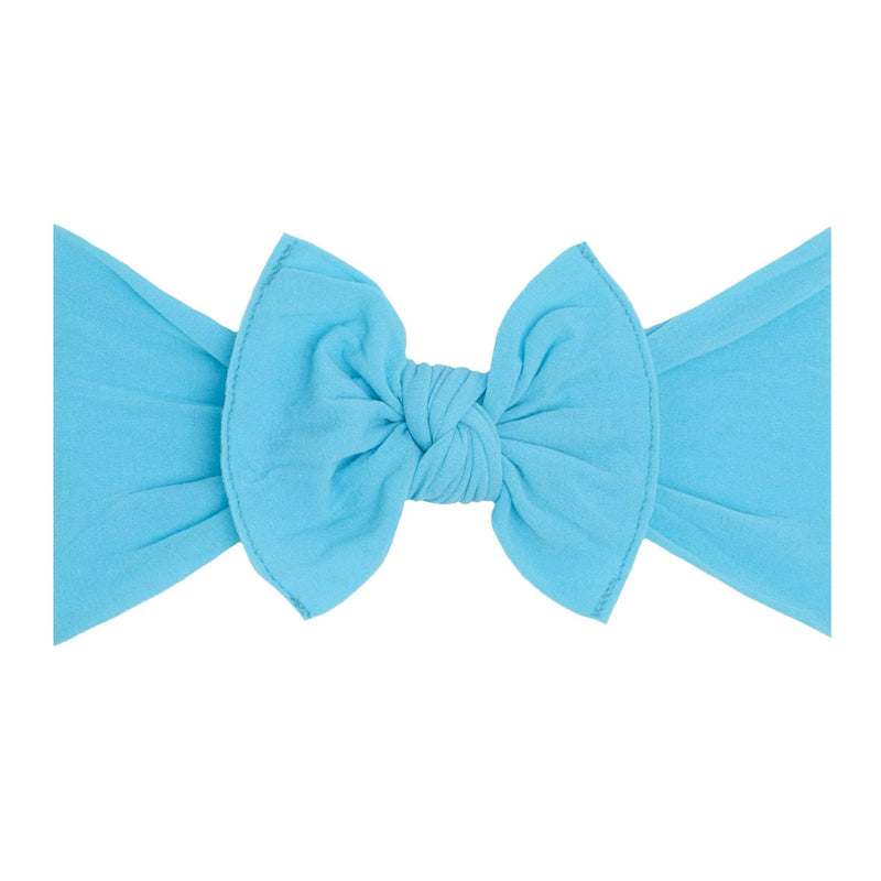 Soft Nylon Headband Knot Style One Size: neon blue-Baby Bling Bows