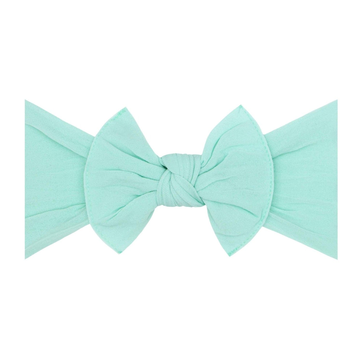 Soft Nylon Headband Classic Knot One Size: seafoam-Baby Bling Bows