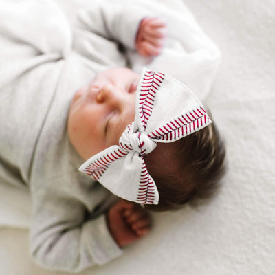 Soft Printed Nylon Headband KNOT One Size: ball game-Baby Bling Bows
