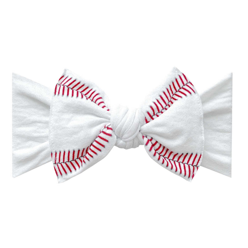 Soft Printed Nylon Headband KNOT One Size: ball game-Baby Bling Bows