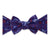 PRINTED KNOT: blue fairisle-Baby Bling Bows