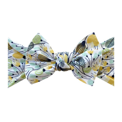 Soft Printed Nylon Headband KNOT One Size: dandelion-Baby Bling Bows