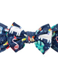 Soft Printed Nylon Headband One Size: holiday bash-Baby Bling Bows