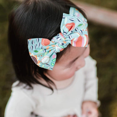Soft Printed Nylon Headband KNOT One Size: harvest floral-Baby Bling Bows