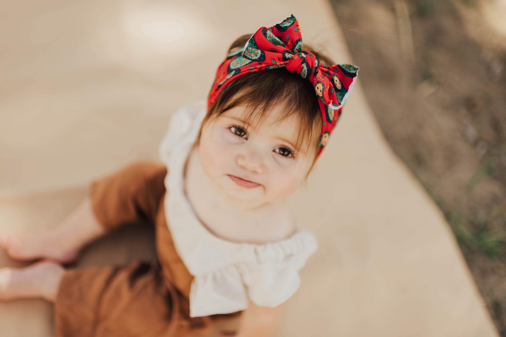 Soft Printed Nylon Headband KNOT One Size: nesting doll-Baby Bling Bows