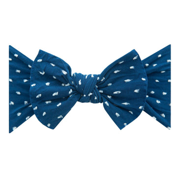 PATTERNED SHABBY KNOT: navy dot