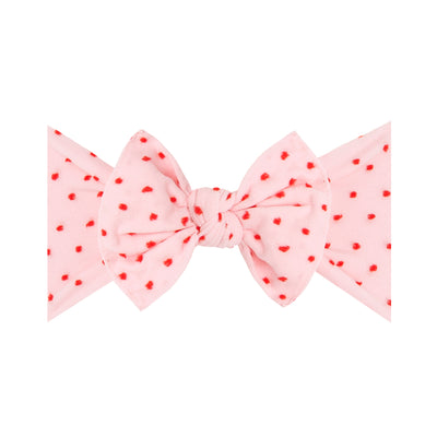 PATTERNED SHABBY KNOT: pink / red dot