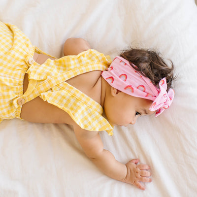 PATTERNED SHABBY KNOT: pink rainbow