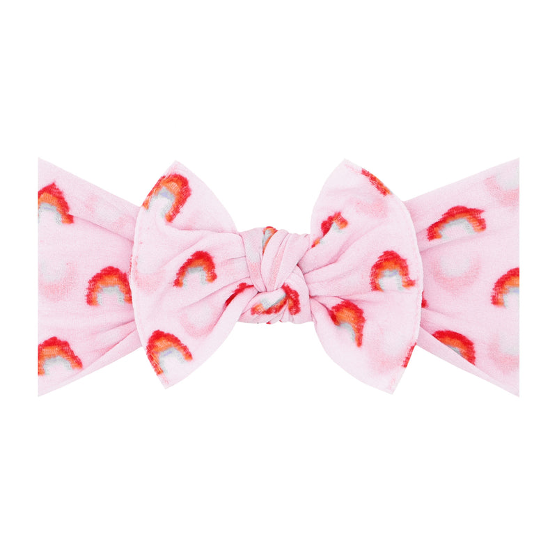 PATTERNED SHABBY KNOT: pink rainbow