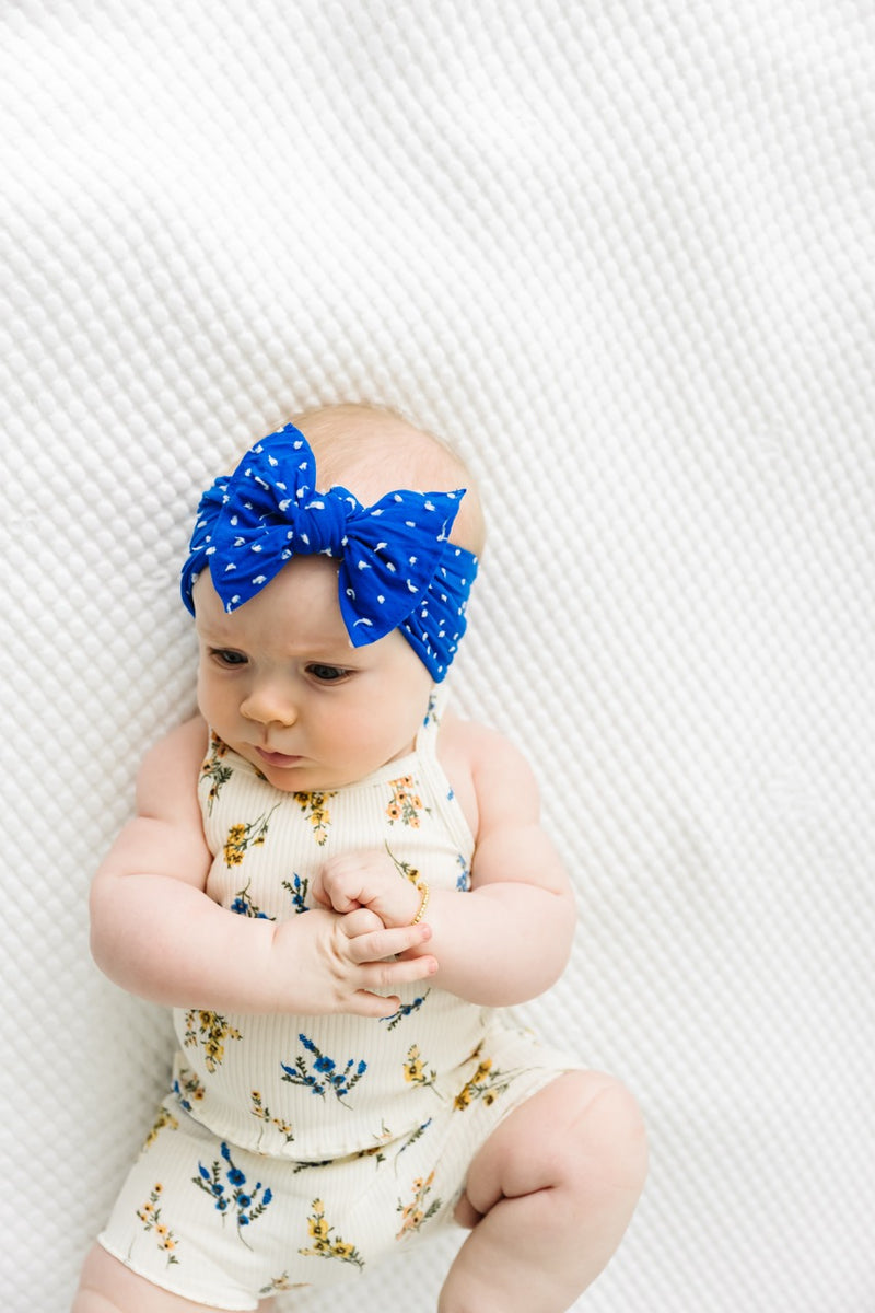 PATTERNED SHABBY KNOT: royal dot