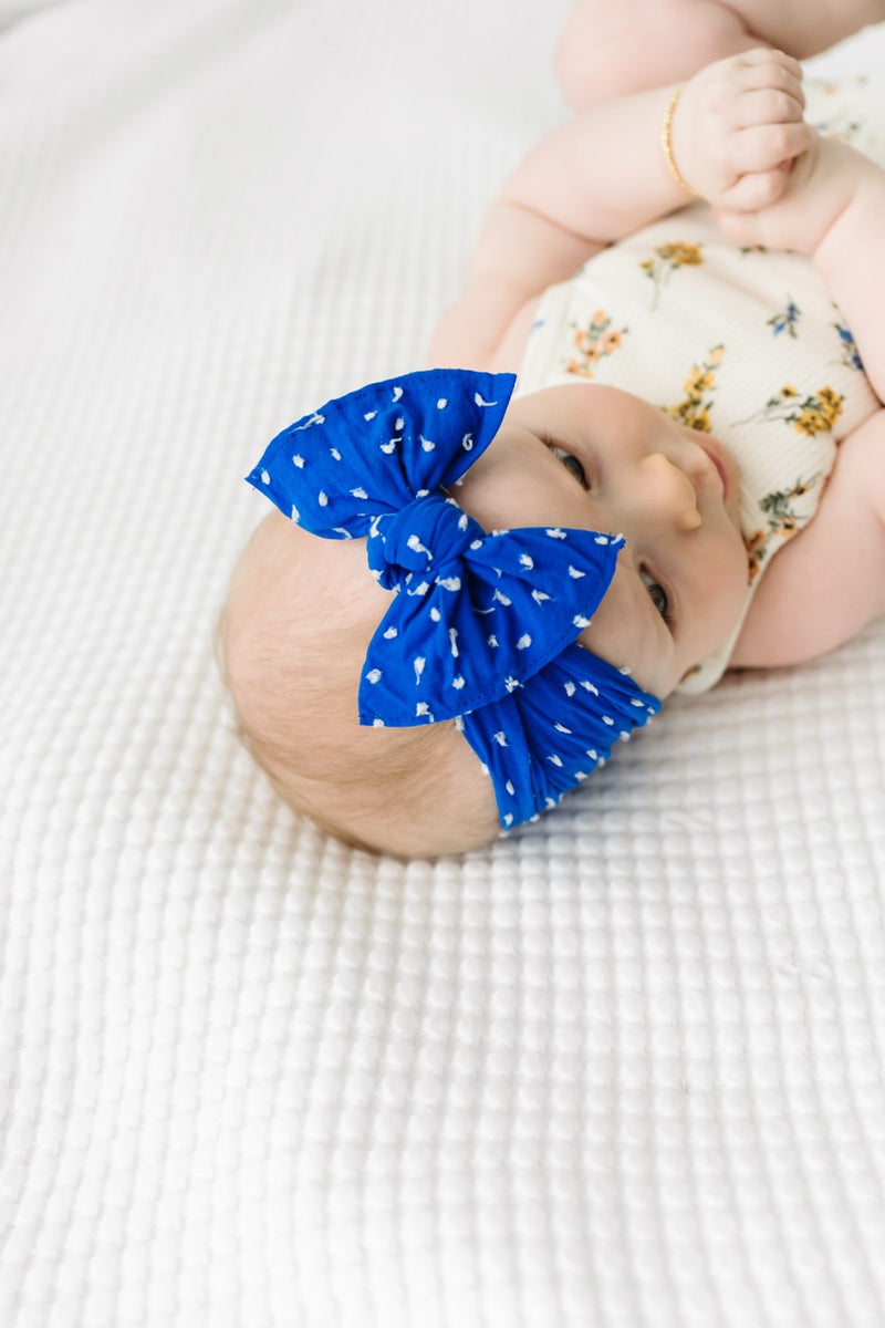 PATTERNED SHABBY KNOT: royal dot
