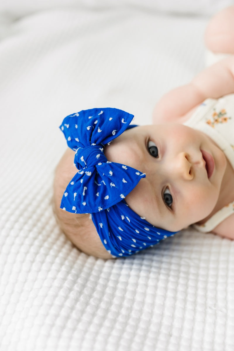 PATTERNED SHABBY KNOT: royal dot