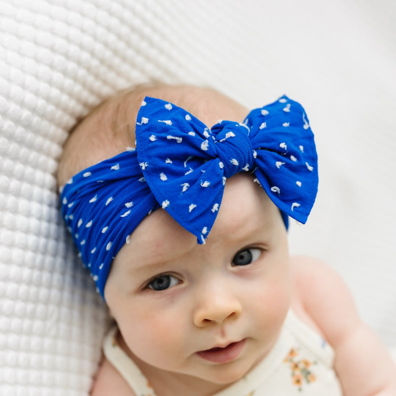 PATTERNED SHABBY KNOT: royal dot